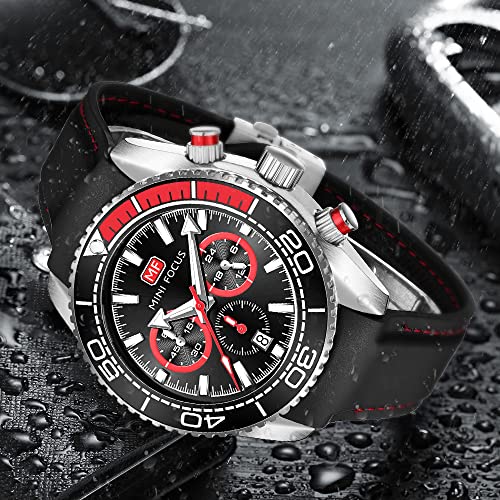 Mf Mini Focus Men Watch Silicone Men Wrist Watch Quartz Movement 3Atm Waterproof Multifunctional With Date Design Sporty Casual Business Dress Watches For Men Reloj De Hombre #TOP3