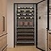 Showcase Centerpiece Wine Display - Black Metal Wine Rack, Stores 96 Bottles, Modular Wine Storage for Wine Cellars, Home Bars, Kitchens, Dining Rooms