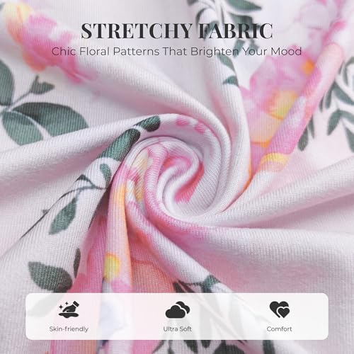Image of LYCY Womens Pajama Sets Floral Print, Long Sleeve Button Down Pajamas Set for Women Soft Sleepwear Pjs 2 piece Loungewear