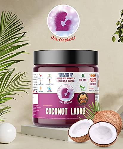 Image of Maa Mitahara Post Pregnancy Laddu - Coconut Flavor | Boosts Lactation, Immunity & Energy | Natural, Healthy, Ayurvedic Nutrition for New Mothers (1kg, Coconut)