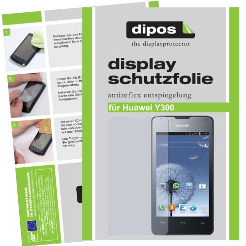 dipos Pellicola protettiva per Huawei Ascend Y300 (confezione da 2 pezzi) - antiriflesso pellicola di protezione del display