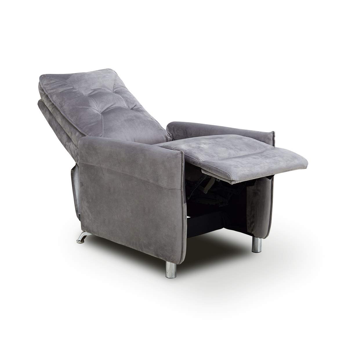 Astan Hogar Sillón Relax con Reclinación Manual, Tapizado en Terciopelo, Modelo Lui AH-AR30800GR