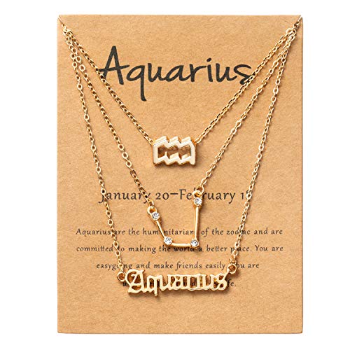 PANTIDE 3Pcs Aquarius Zodiac Layer …