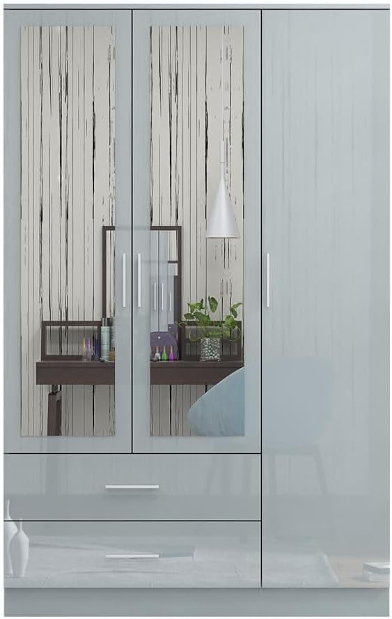 URBAN FURNISHING Wardrobe with 3 Door & 2 Bottom Drawers, Wardrobe with