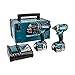 Price comparison product image Makita DLX2131 18V Li-ion LXT DHP482 Combi and DTD152 Impact KIT (2 X 3.0ah), Blue