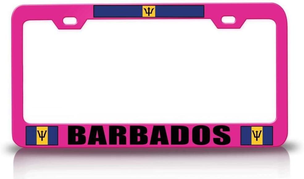 Barbados Flag Metal Car SUV Truck License Plate Frame Pn y62