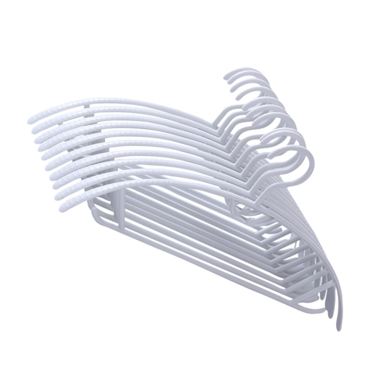 DECHOUS 10pezzi Grucce per Casa in Plastica Tubolare Tacche Rinforzate per Guardaroba Grucce Antiscivolo per Abiti e Cappotti Organizer per Vestiti
