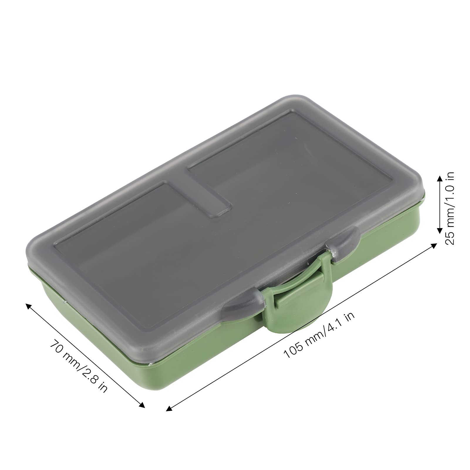 Mini Fishing Tackle Box, 1 Compartment PP Storage Case For Fishing Hook Bait Gadget 2pcs Compact Organizer For Fishing Accessories