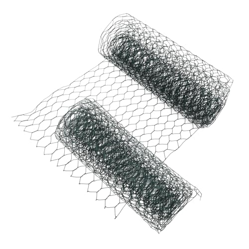 KONTONTY Floral Picks Wire 2 Rolls Iron Chicken Wire Netting for Crafting Flower Arranger Kit