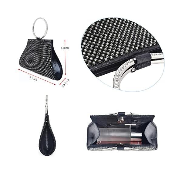 Crystal Clutch for Women Wrist Evening Bag - Image 6