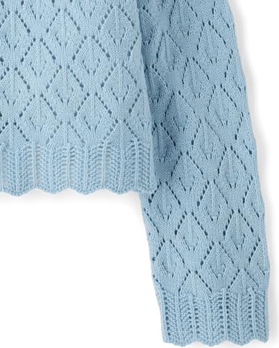 Image of The Children's Place Girls' Long Sleeve Crew Neck Pullover Sweater