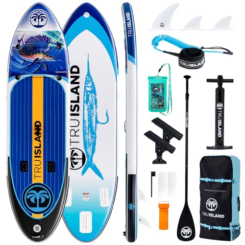 TRUISLAND Inflatable Stand Up Fishing Paddle Board, Inflatable Paddle Board Fishing with Premium SUP...