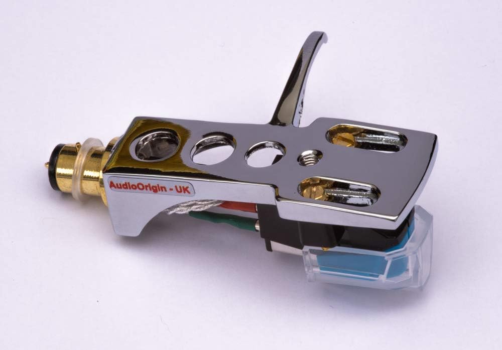 Mirror Chrome plated Headshell, cartridge, needle for Marantz 6150, 6300, 6270Q, 6100, 6200, 6025, 6350Q, 6110, 6170, 6370Q, 6350, 6320, MRT-625, 6050, TT-8001, MADE IN ENGLAND