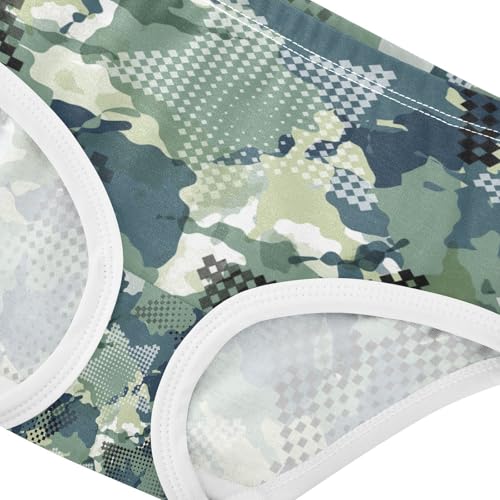 Wusikd Camouflage Army Girls' Underwear Cotton Girls Briefs Soft Toddler Underwear 6T4