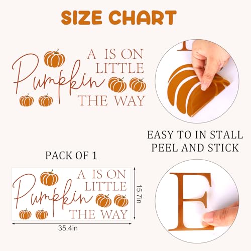 Vinilo decorativo A Little Pumpkin para pared 15.7x35.4 in miniatura 2