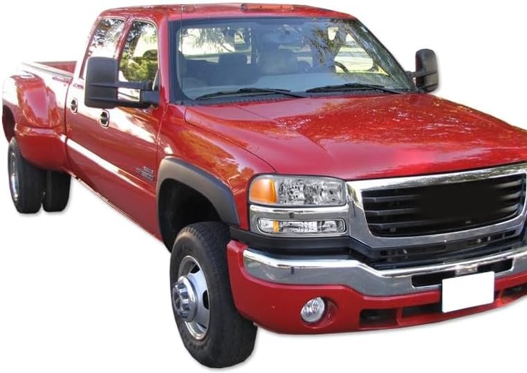 STAY-TUNED, Fit For 1999-2006 GMC Sierra/Yukon XL 1500 2500, 4 PC Headlight+Reflectors, Aftermarket Head Lamp Assemblies Replacement Part, Bumper Signal Lamps (Chrome Housing Amber Reflector)