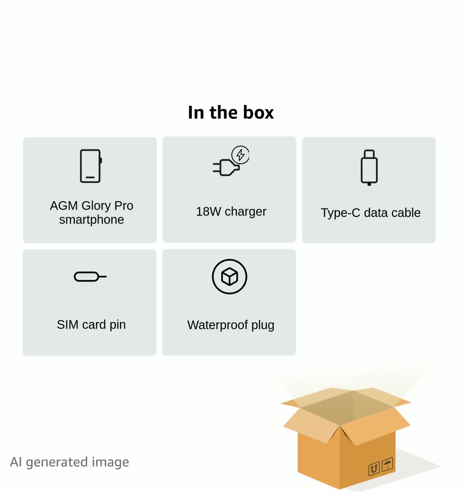 AGM Glory Pro Outdoor Handy 5G mit 256x192 Wärmebildkamera, 8GB+256GB Outdoor Smartphone ohne...