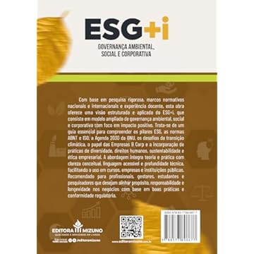 Capa do livro ESG+i | Governança Ambiental, Social e Corporativa