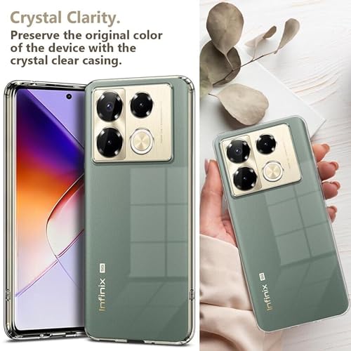 Image of Spazy Case Infinix Note 40 Pro Plus 5G Back Cover | Protective Soft Transparent Shockproof Hybrid Protection Back Case Cover for Infinix Note 40 Pro Plus 5G