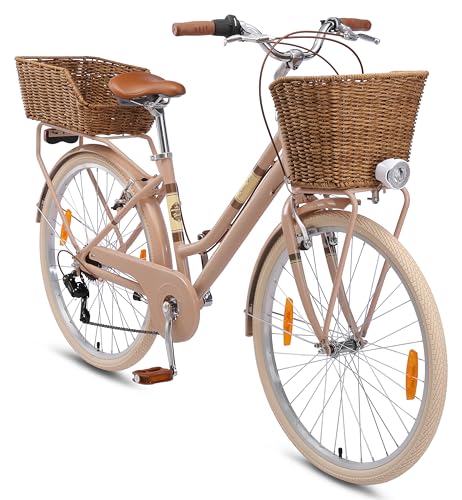 BIKESTAR Alu City Stadt Fahrrad 26 Zoll | 16 Zoll Rahmen, 7 Gang Shimano...