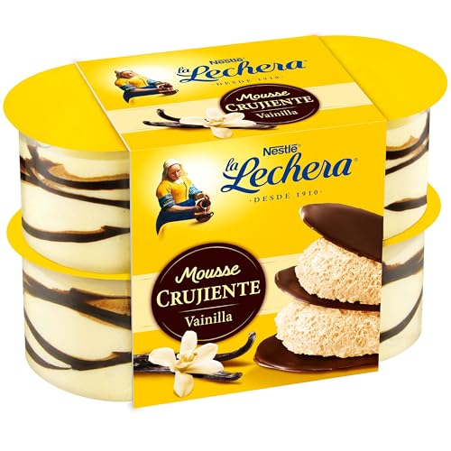 La Lechera Mousse Crujiente Vainilla 4x57g