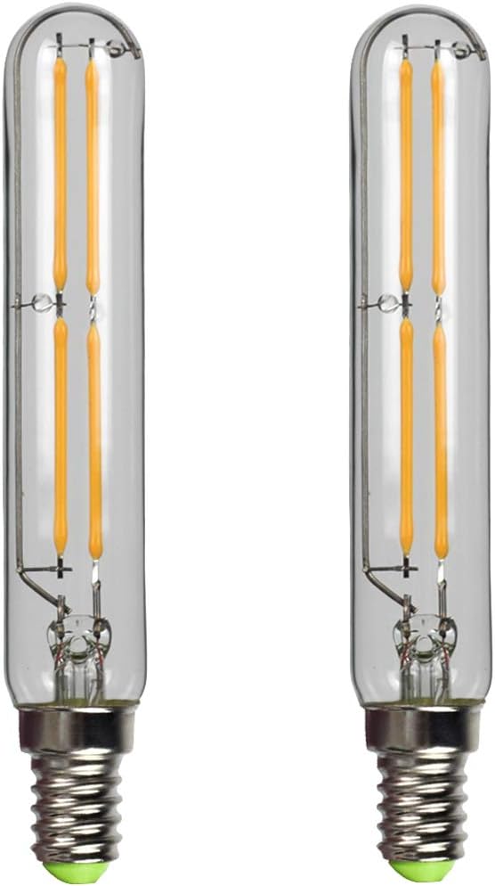 TIANFAN 2er-Pack Led Birne 4W T20 Röhrenförmige Led Glühbirne E14 Edison Small Base 2700K ...
