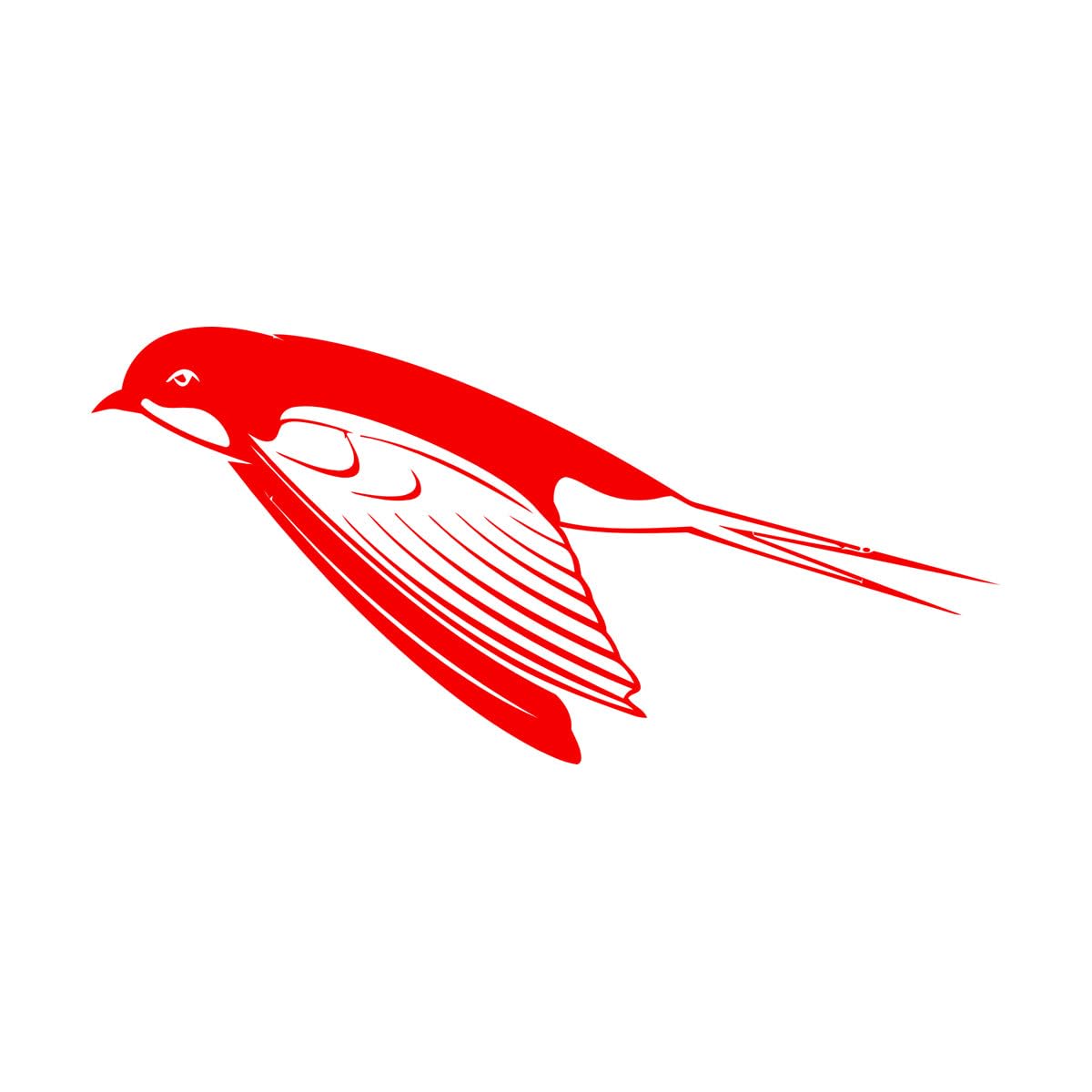 Songbird Bird Swallow Natural Home Wall Stickers Paster Paper 28x57.6cm Easy Installation Small red