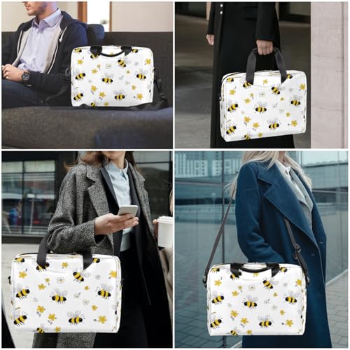 Bolso para Laptop 15.6-16 pulg. patrón abeja amarillo miniatura 2