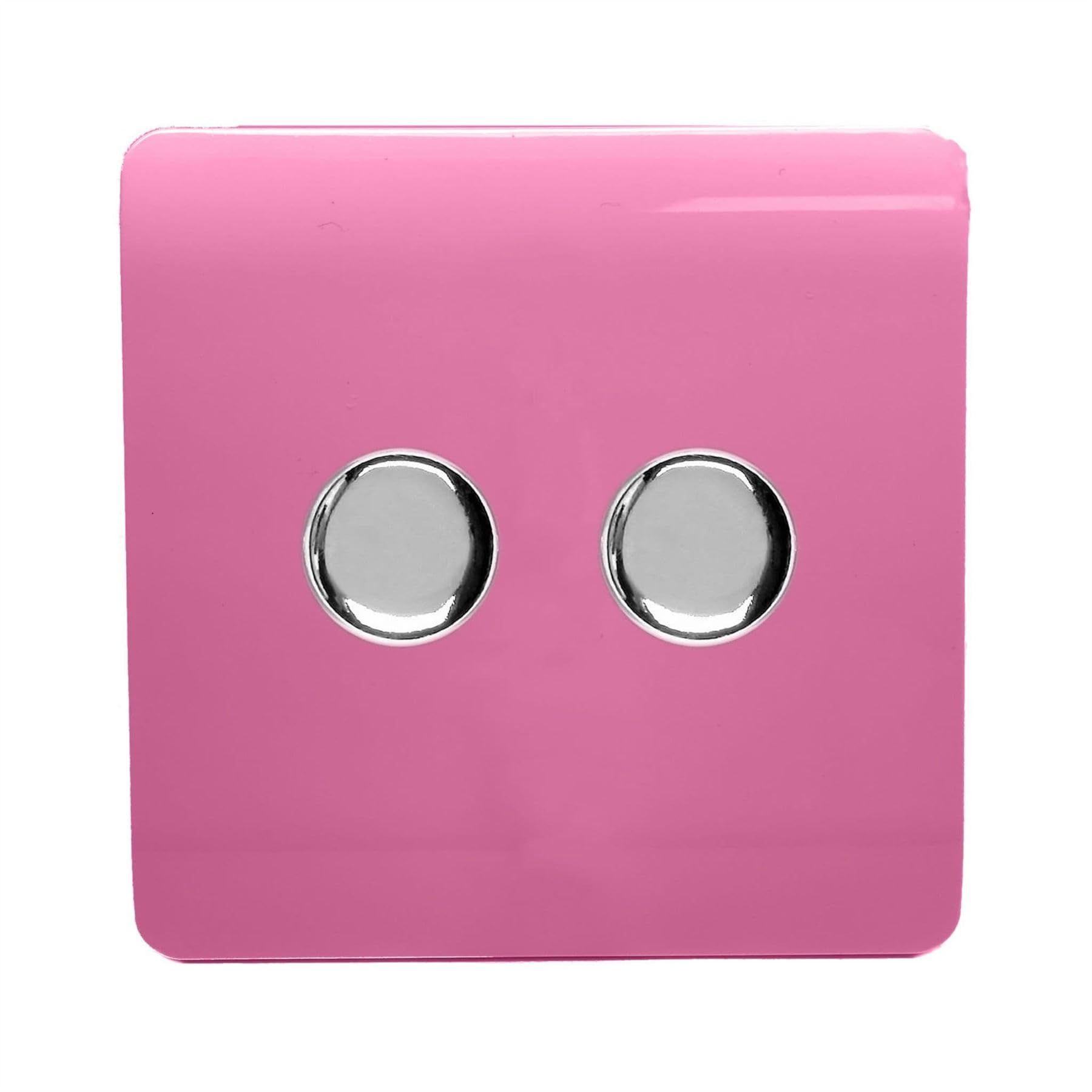 Trendi Switch 2 Gang 10Amp Candy Pink Rotary Led Dimmer Light Switch