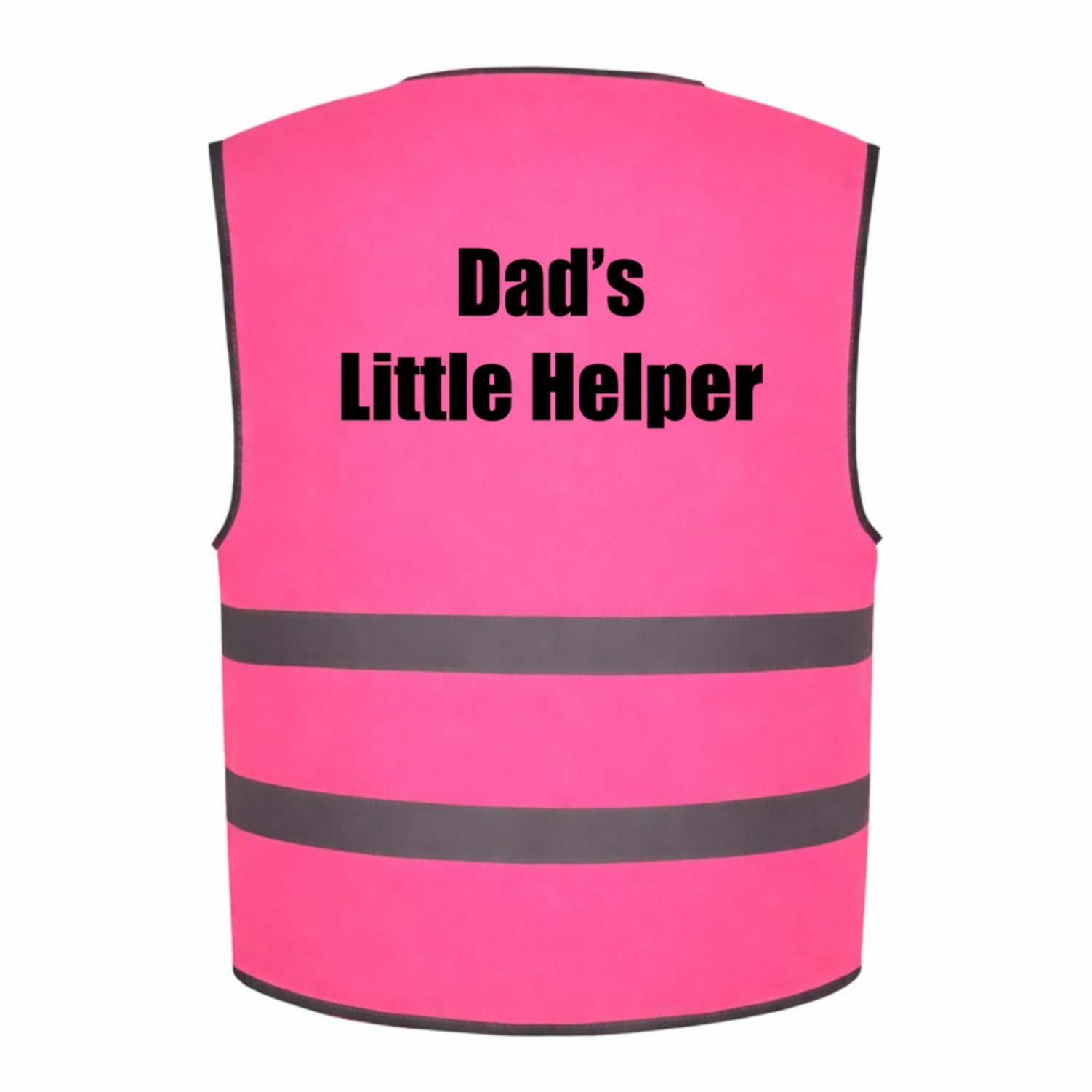 Brook Hi Vis Dad's Little Helper Kids Hi Vis Vest Children's High Visibility Reflective Safety Waistcoat, Add child's name to the front, Personalised