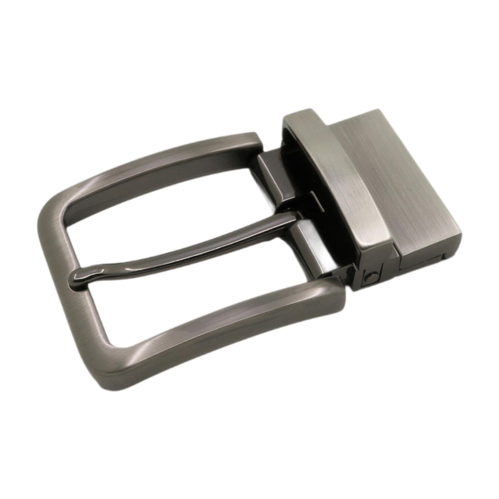 Alloy Belt Buckle Classic Mens for 33mm Belt Replacement Single Prong Buckle Black Brushed-image-46