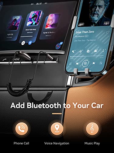 2023 Soomfon Bluetooth 5.3 Car Adapter, Stronger Microphone & Noise Canceling 3.5Mm Aux Bluetooth Receiver For Car With Built-In Microphone Aux Input Compatible With Car Speaker And Home Audio #TOP2