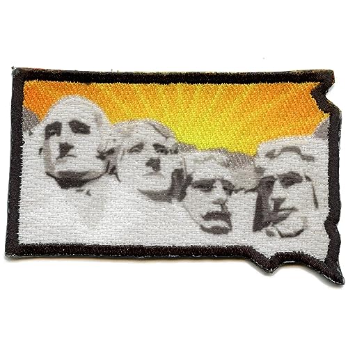 South Dakota Mount Rushmore Embroidered Iron On Patch