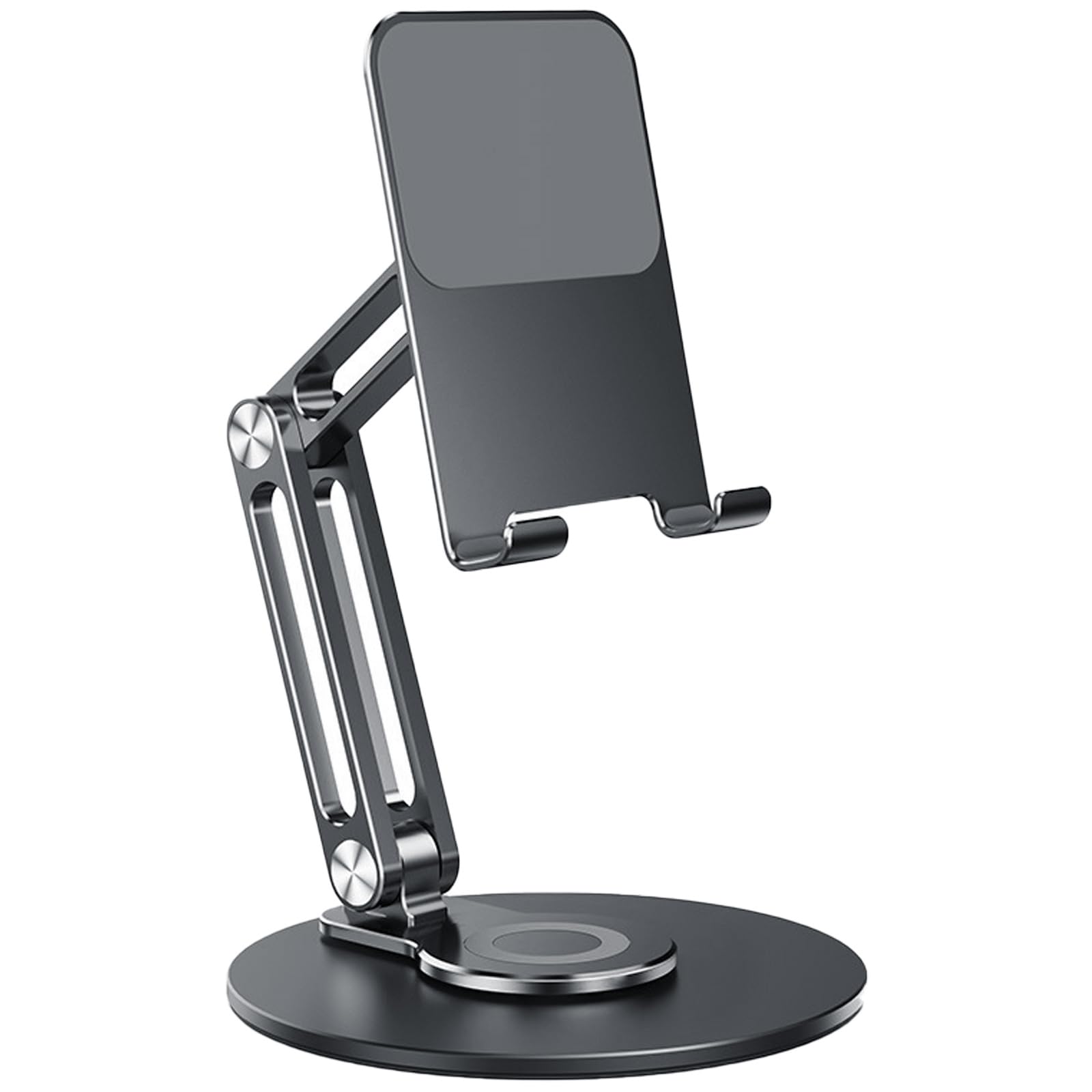 Maxtonser Foldable Aluminum Stand Adjust Desktop Stand 360 Degree Rotating Phone Hold Convenient Phone Hold for Tablets & Phones