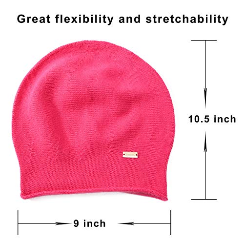 Image of jaxmonoy Cashmere Slouchy Knit Beanie Hat for Women Winter Soft Warm Ladies Wool Knitted Skull Beanies Cap