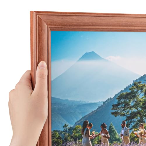 ArtToFrames 26x32 Inch Brown Picture Frame This 1.25 Inch Custom Poster Frame is Walnut - Comes with Economy Acrylic and Corrugated Backing (2WOM0066-59504-YWAL-26x32)