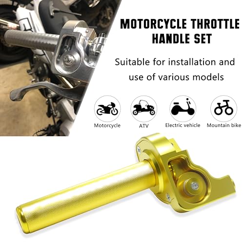Image of Motorcycle Throttle Assembly,7 /8 inch Quick Twist Throttle Grips with Throttle Cable Aluminum Alloy Universal for CRF KLX SSR TTR 110 125 150 250cc Dirt Pit Bike ATV Mini Bike
