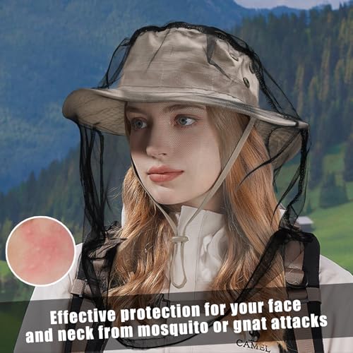 Image of Sun Hats for Men Women Boonie Hat UPF 50+ Bucket Hat Wide Brim UV Protection Fishing Hiking Safari Outdoor Hats