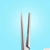 Vista 6 de Pinzas hemostáticas Kelly de precisión, pinza de agarre con punta recta, acero inoxidable plateado