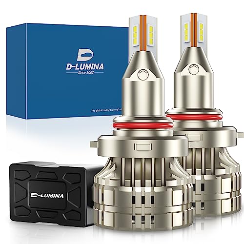 D-Lumina Lampadina 9012/HIR2 LED per Lenticolari Canbus 120W 20000LM Auto Lampada per Faro Lenticolare 6000K,12V,2 pezzi