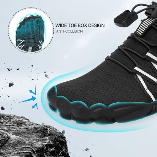 Image of ATHMILE Water Shoes for Men Women Quick Dry Aqua Shoes with Toe Protection | Non Slip Adult Barefoot Hiking Shoes for Beach Swim River Pool Kayaking Camping Boat Workout Cruise Vacation Outdoor