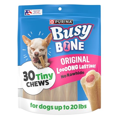 Purina Busy Bone Adult Toy Breed Dog Chew Bone Treats Tiny - 30 ct. Pouch