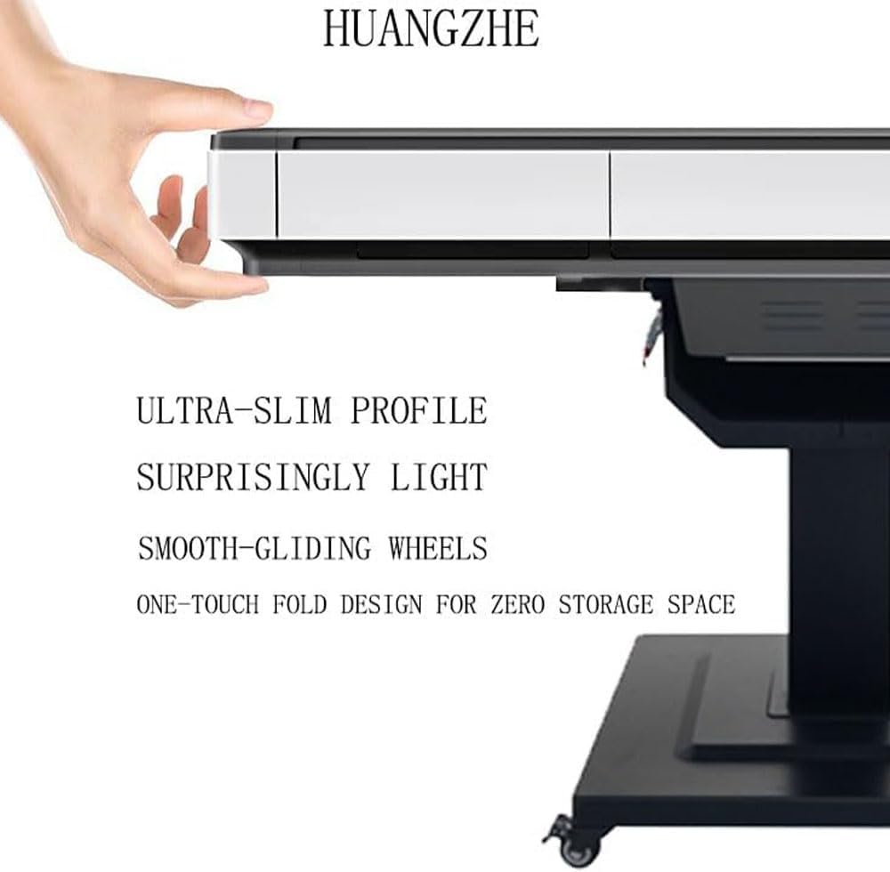 2026 Automatic Mahjong Table for Americans/Chinese/Taiwanese/Filipino,Rules - Ultra-Thin Foldable Mahjong Table shuffler Choice of 100,000+ Households, 42mm Tiles Set