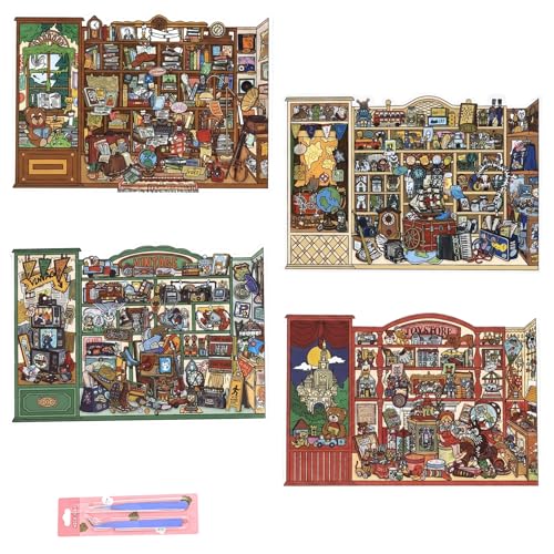 3D Sticker Scene for Adults DIY 3D Room Miniature Scene Stickers Kit