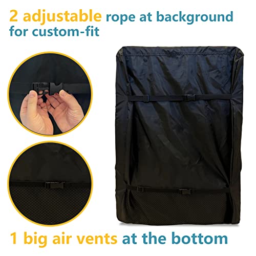 Image of Bitubi Upright Freezers Cover,Outdoor Refrigerator Cover,- Waterproof, Dustproof, Sun-Proof, 22 inch W x 23 inch D x 34 inch H. Suitable for most 3.0 Cubic Compact Mini Freezer on market (Black)