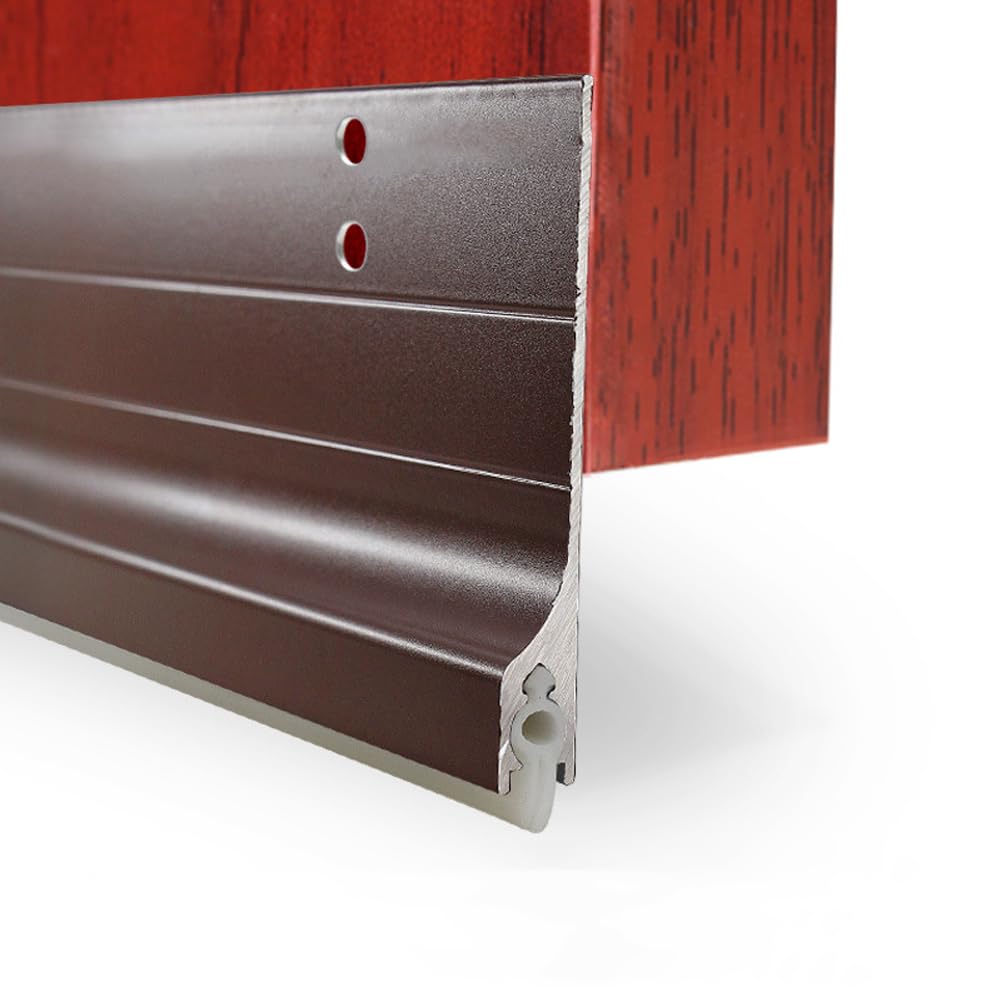 Boudin de porte en aluminium marron robuste 85 x 8,5 cm