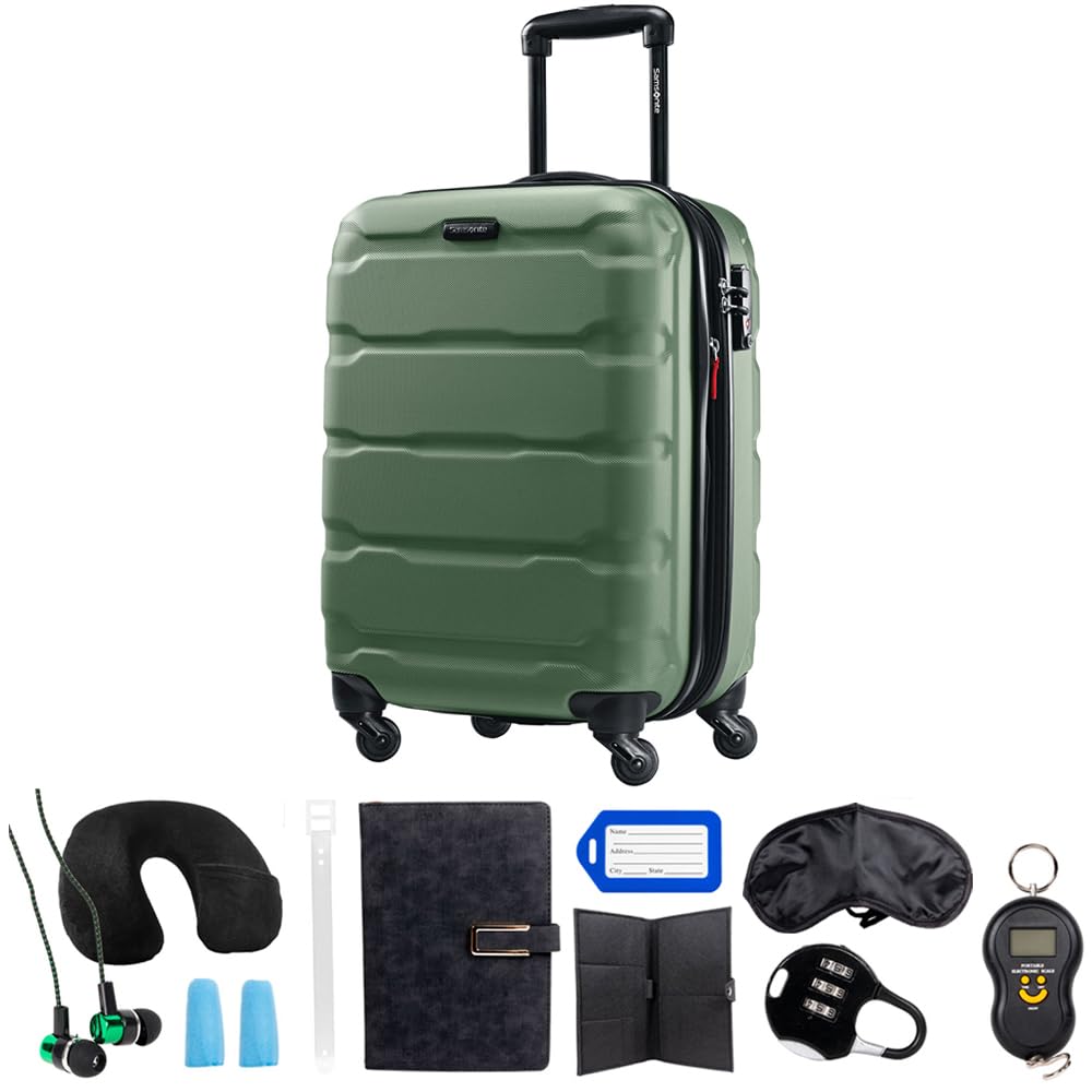 Samsonite68308 2209 Omni Hardside Luggage 20 Inch Spinner Army