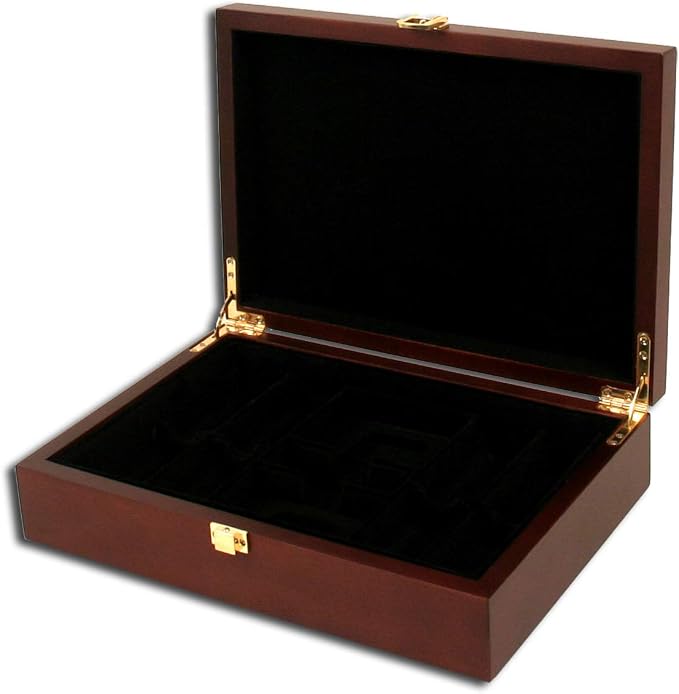 Caja de madera personalizada para poker DA VINCI con capacidad 200 fichas miniatura 2