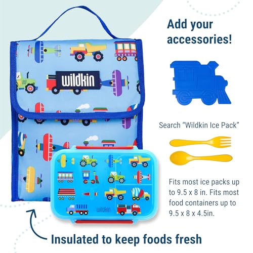 Image of Olive Kids Trains, Planes and Trucks Munch 'n Lunch Bag