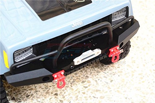 Aluminium Front Bumper With Led Lights For 1:10 Crawlers (A) - 30Pc Set Black